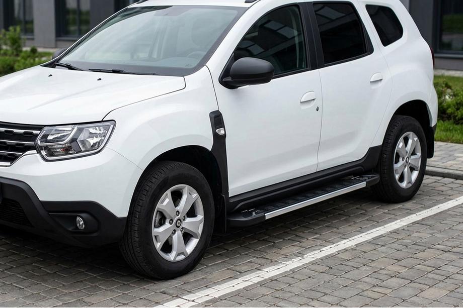 Renault Duster 2018-2024 рр. Бокові пороги RedLine V1 (2 шт., алюміній) Image