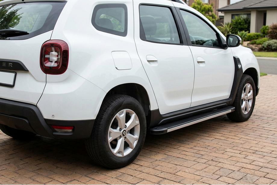 Renault Duster 2018-2024 рр. Бокові пороги Maya V1 (2 шт., алюміній) Image