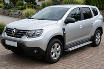 Renault Duster 2018-2024 рр. Бокові пороги Maya V4 (2 шт., алюміній) фото 1