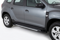 Dacia Duster 2018-2024 рр. Бокові пороги Line (2 шт., алюміній) фото 1