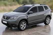 Dacia Duster 2018-2024 рр. Бокові пороги Bosphore Black (2 шт., алюміній) фото 1