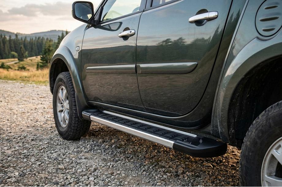 Fiat Fullback 2016- рр. Бокові пороги RedLine V1 (2 шт., алюміній) Image