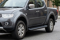 Fiat Fullback 2016- рр. Бокові пороги Allmond Black (2 шт., алюміній) фото 1