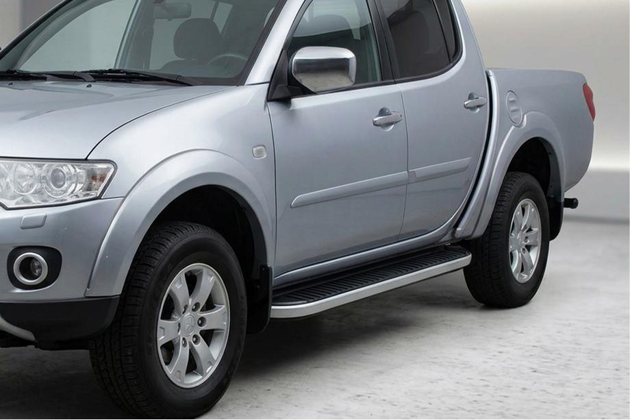 Fiat Fullback 2016- рр. Бокові пороги Tayga (2 шт., алюміній) Image