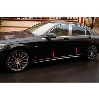 Накладки на молдинг V1 (6 шт, нерж) Mercedes S-сlass W222 2013-2022 рр. фото 1