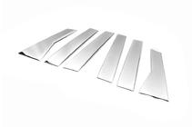 Honda CRV 2012-2016 рр. Молдинг дверних стійок (6 шт, нерж.) фото 3