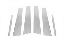 Mercedes E-сlass W212 2009-2016 рр. Молдинги дверних стійок (6 шт, нерж) фото 3