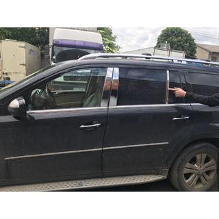 Молдинг дверних стійок (6 шт, нерж) Mercedes GL сlass X164 2006-2012 рр. фото 2