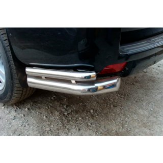 Задні куточки AK003-Подвійний (нерж) Toyota Land Cruiser Prado 150 2009-2023 рр. фото 3