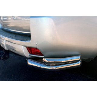 Задні куточки AK003-Подвійний (нерж) Toyota Land Cruiser Prado 150 2009-2023 рр. фото 1