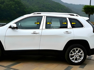 Jeep Cherokee KL 2013- рр. Молдинг дверних стійок (нерж.) фото 1
