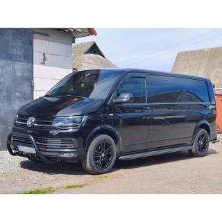 Бокові пороги Premium (2 шт., нерж) Volkswagen T6 2015-2024 рр. фото 3