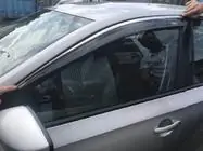 Skoda Rapid 2012-2019 рр. Вітровики з хромованим молдингом SD (4 шт, Niken) фото 2