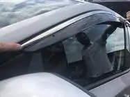 Skoda Rapid 2012-2019 рр. Вітровики з хромованим молдингом SD (4 шт, Niken) фото 3