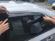 Skoda Rapid 2012-2019 рр. Вітровики з хромованим молдингом SD (4 шт, Niken) фото 5
