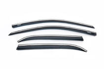 Hyundai I-20 2014-2020 рр. Вітровики з хромованим молдингом (4 шт, Niken) фото 2