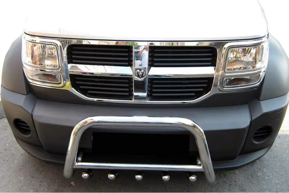 Dodge Nitro 2006-2011 рр. Передня дуга QT006 (нерж.)