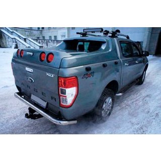 Задній захист AK005 (2011-2018, нерж) Ford Ranger 2011-2022 рр. фото 3