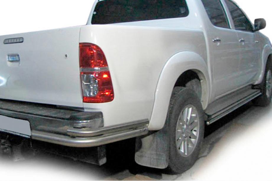 Toyota Hilux 2006-2015 рр. Задні куточки AK003-Подвійний (нерж.) Фото 1