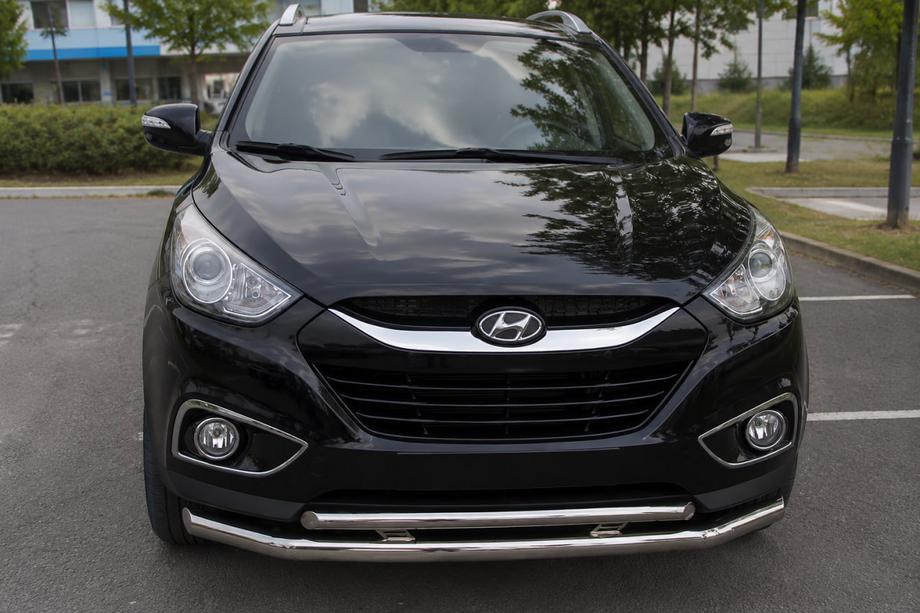 Hyundai IX-35 2010-2015 рр. Передня дуга ST014-2 (нерж.) Image