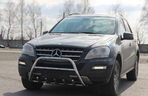 Mercedes ML W164 2005-2011 рр. Кенгурятник WT003 (нерж.) фото 4