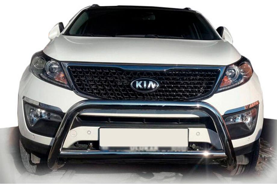 Kia Sorento II XM 2009-2014 рр. Кенгурятник WT005 (нерж.) Фото 1