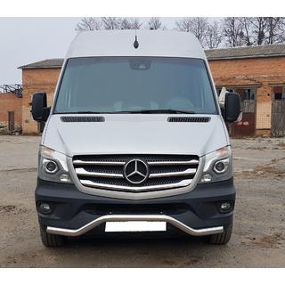 Передня нижня дуга MBSP.07.F3-04.6 (нерж.) Mercedes Sprinter W906 2006-2018 рр. фото 1