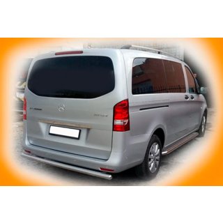 Задній захист AK002 (нерж.) Mercedes Vito/V-class W447 2014- рр. фото 2