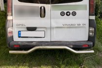 Renault Trafic 2001-2015 рр. Задній захист AK006 (нерж) фото 3