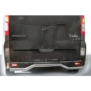 Задній захист AK006 (нерж) Opel Vivaro 2001-2015 рр. фото 4