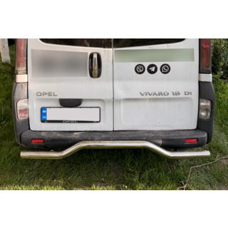 Задній захист AK006 (нерж) Opel Vivaro 2001-2015 рр. фото 1
