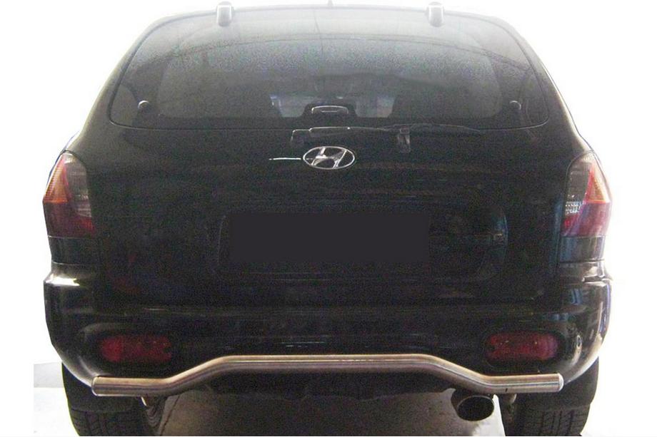 Hyundai Santa Fe 1 2000-2006 рр. Задня дуга AK004 (нерж.) Фото 1