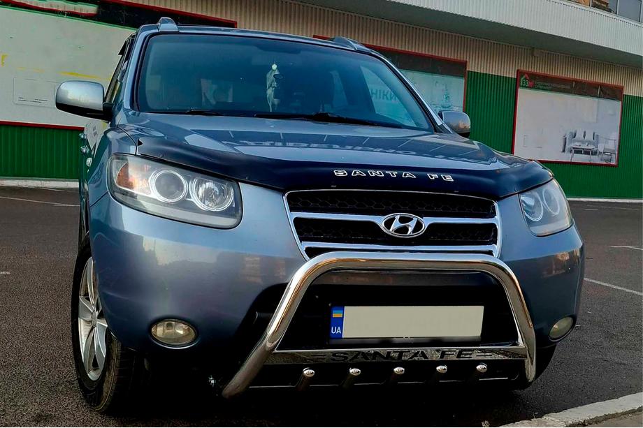 Hyundai Santa Fe 2 2006-2012 рр. Кенгурятник WT004 (нерж.) Image