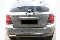 Kia Sorento I BL 2002-2009 рр. Задня дуга AK002-Подвійний (нерж.) фото 2