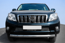 Toyota Land Cruiser Prado 150 2009-2023 рр. Передня дуга ST008 (нерж.) фото 1