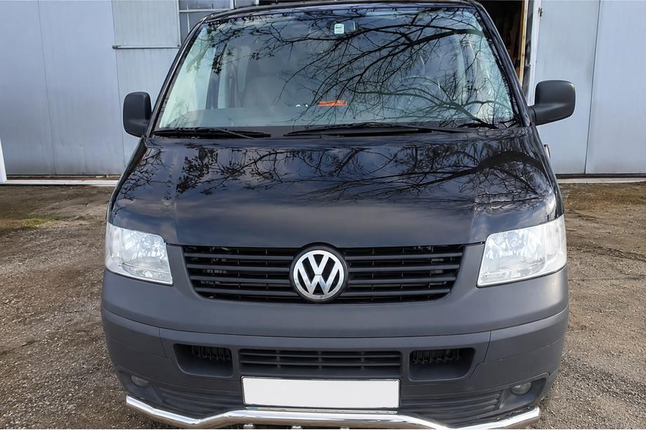 Volkswagen T5 Transporter 2003-2010 рр. Передній захист хвиля-гриль ST007-1 (нерж) Фото 2