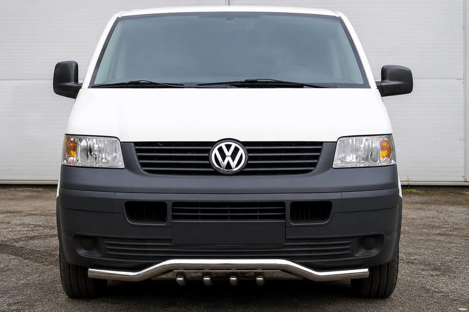 Volkswagen T5 Multivan 2003-2010 рр. Передній захист хвиля-гриль ST007-1 (нерж) Image