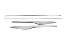 Renault Clio IV 2012-2019 рр. Молдинг дверний З поглибленням (4 шт, нерж) фото 3