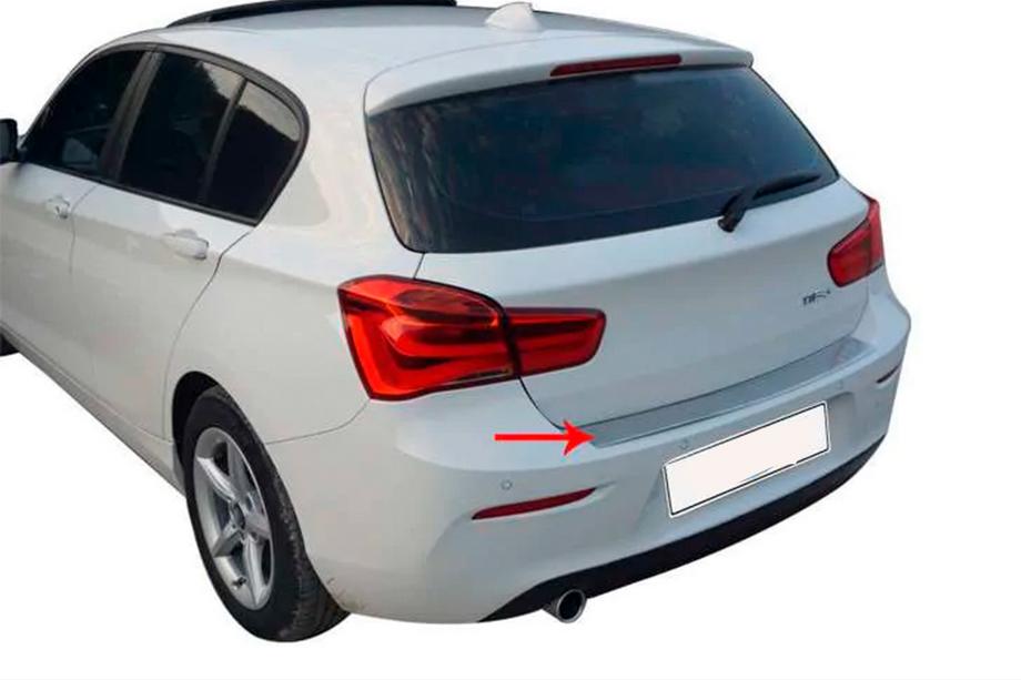 BMW 1 серія F20/F21 2011-2019 рр. Накладка на задній бампер OmsaLine (для F20, нерж.) Фото 3
