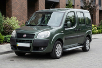 Fiat Doblo I 2005-2010 рр. Бокові пороги Allmond Grey (2 шт., алюм.) фото 1