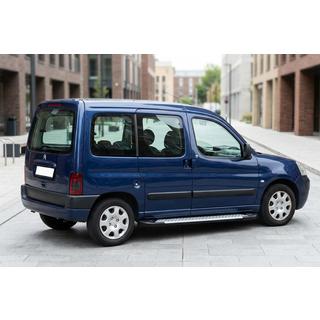 Бокові пороги Allmond Grey (2 шт., алюм.) Citroen Berlingo 1996-2008 рр. фото 1