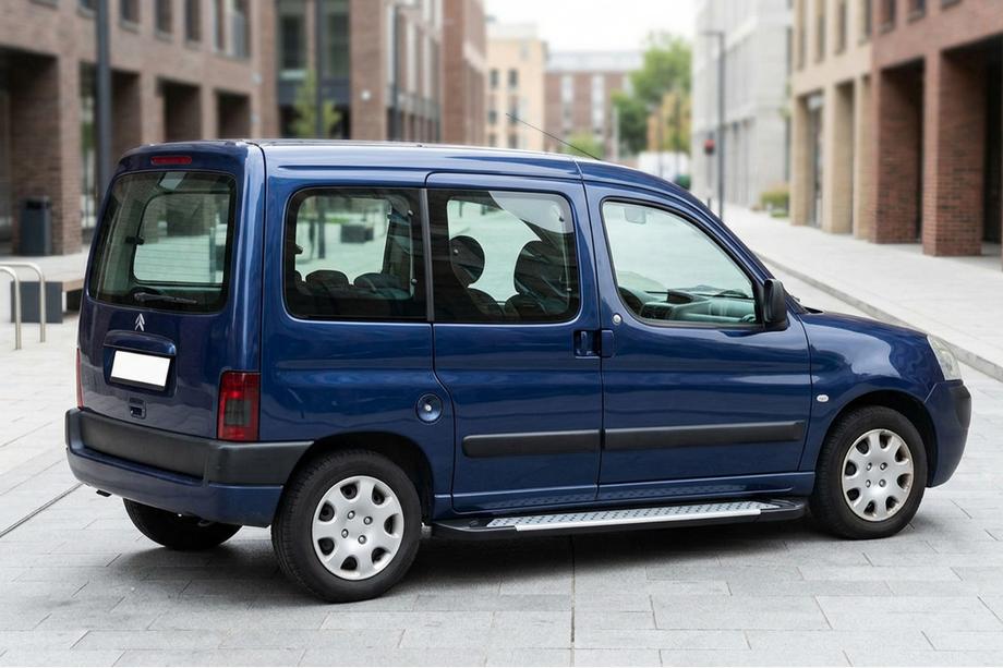 Citroen Berlingo 1996-2008 рр. Бокові пороги Allmond Grey (2 шт., алюм.) Фото 1