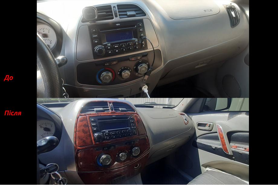 Chery Tiggo 1 2005-2016 рр. Накладки на панель (великий к-т) Image