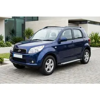 Бокові пороги Allmond Grey (2 шт, алюміній) Daihatsu Terios 2006-2017 рр. фото 1