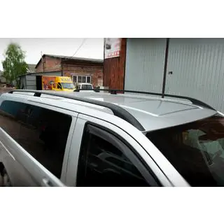 Рейлінги чорні CAN Оригінальний дизайн (метал. ніжки) Mercedes Vito/V-class W447 2014- рр. фото 1