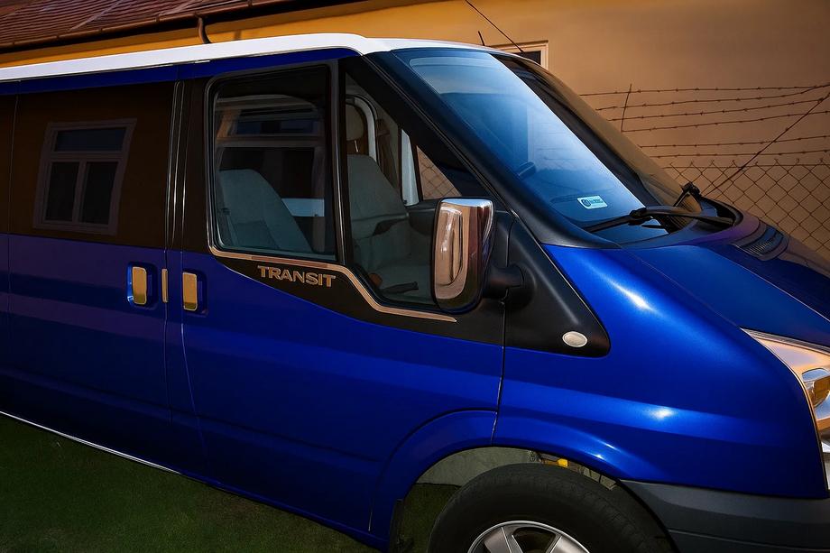 Ford Transit 2000-2014 рр. Окантовка стекол (2 шт, нерж.) Carmos - Турецька сталь Фото 4