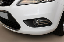 Хром накладки на противотуманки (6 част., нерж.) фото 1