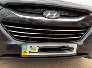 Hyundai IX-35 2010-2015 рр. Смужки на решітку радіатора (3 шт, нерж) фото 4