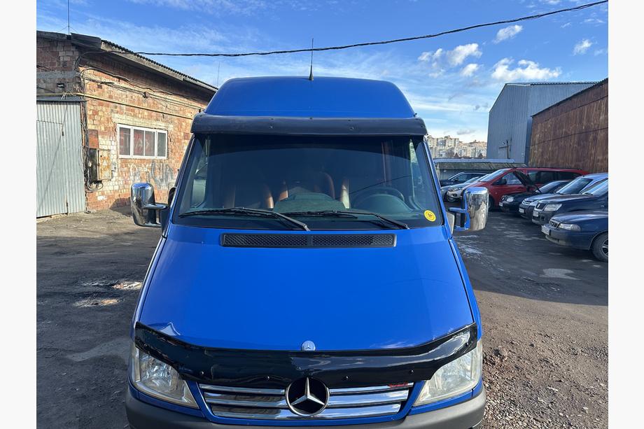 Mercedes Sprinter W901/902/903/904/905 1995-2006 рр. Козирьок на лобове скло (чорний глянець, 5мм) Фото 8