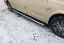 Mercedes Viano 2004-2014 рр. Бокові пороги Альянс (2 шт., алюм) фото 9